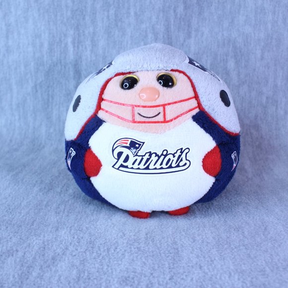 TY NEW ENGLAND PATRIOTS PLUSH BALL 5" STUFFED NFL FOOTBALL TEAM TOY - Picture 2 of 4